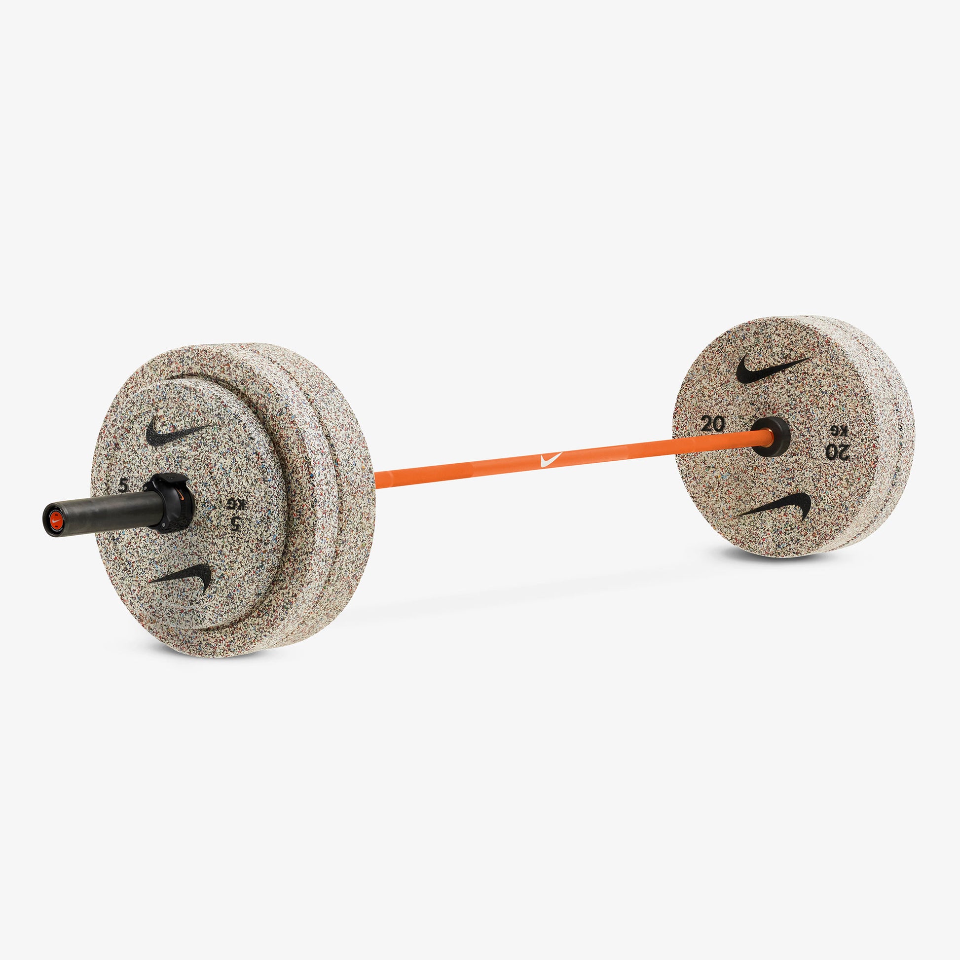 20 kg Nike Strength Shield - Orange SWOOSH / Nike Grind Bumper Plates / Black/Orange