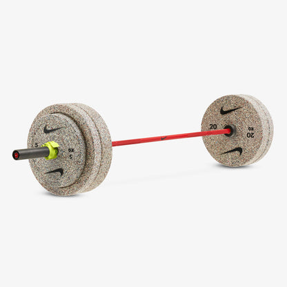20 kg Nike Strength Shield - Red SWOOSH / Nike Grind Bumper Plates / Volt/Black