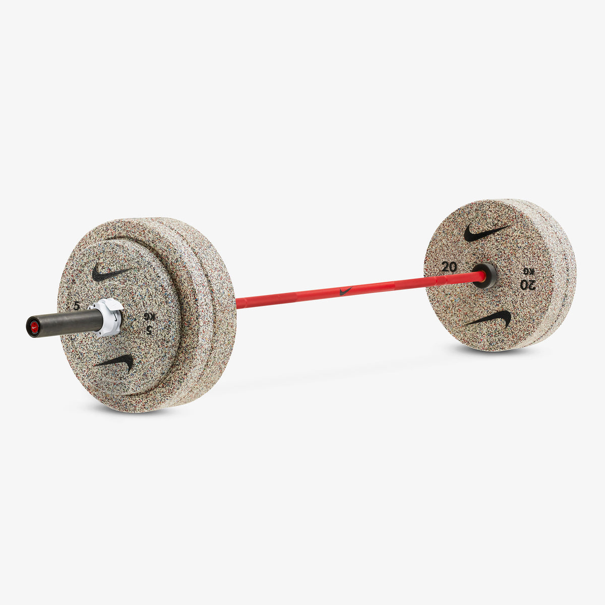 20 kg Nike Strength Shield - Red SWOOSH / Nike Grind Bumper Plates / White/Black