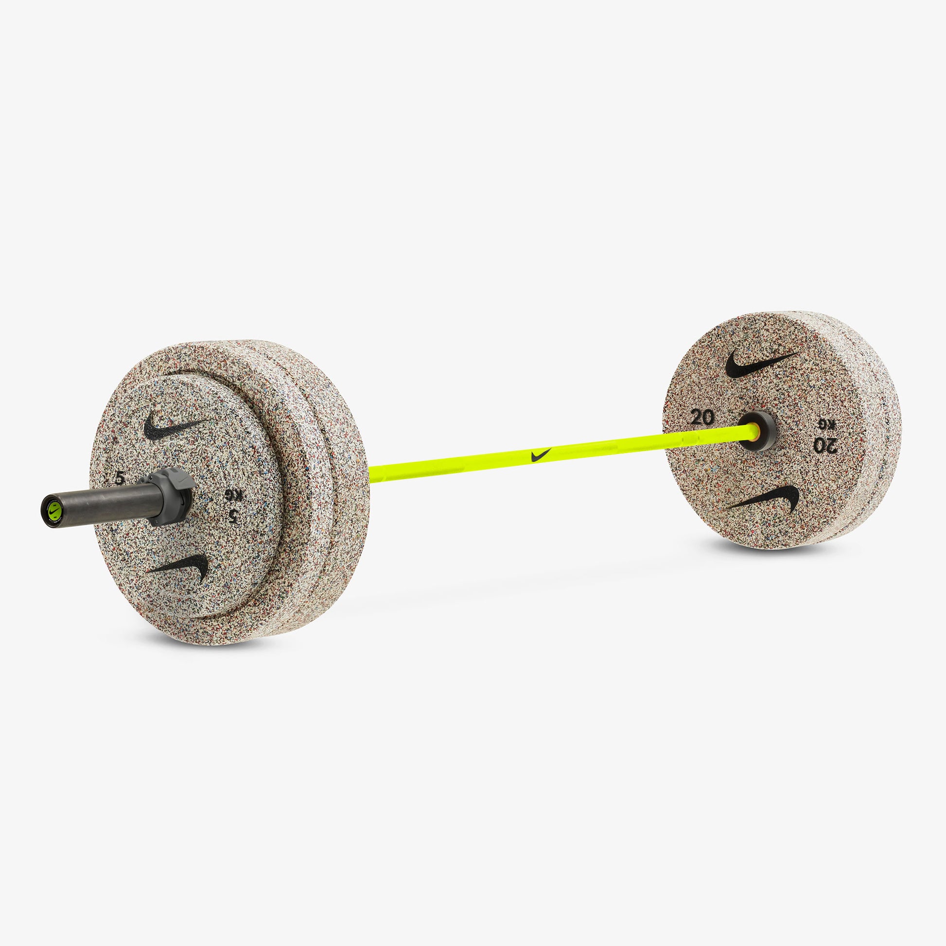 20 kg Nike Strength Shield - Volt Swoosh / Nike Grind Bumper Plates / Grey/Black