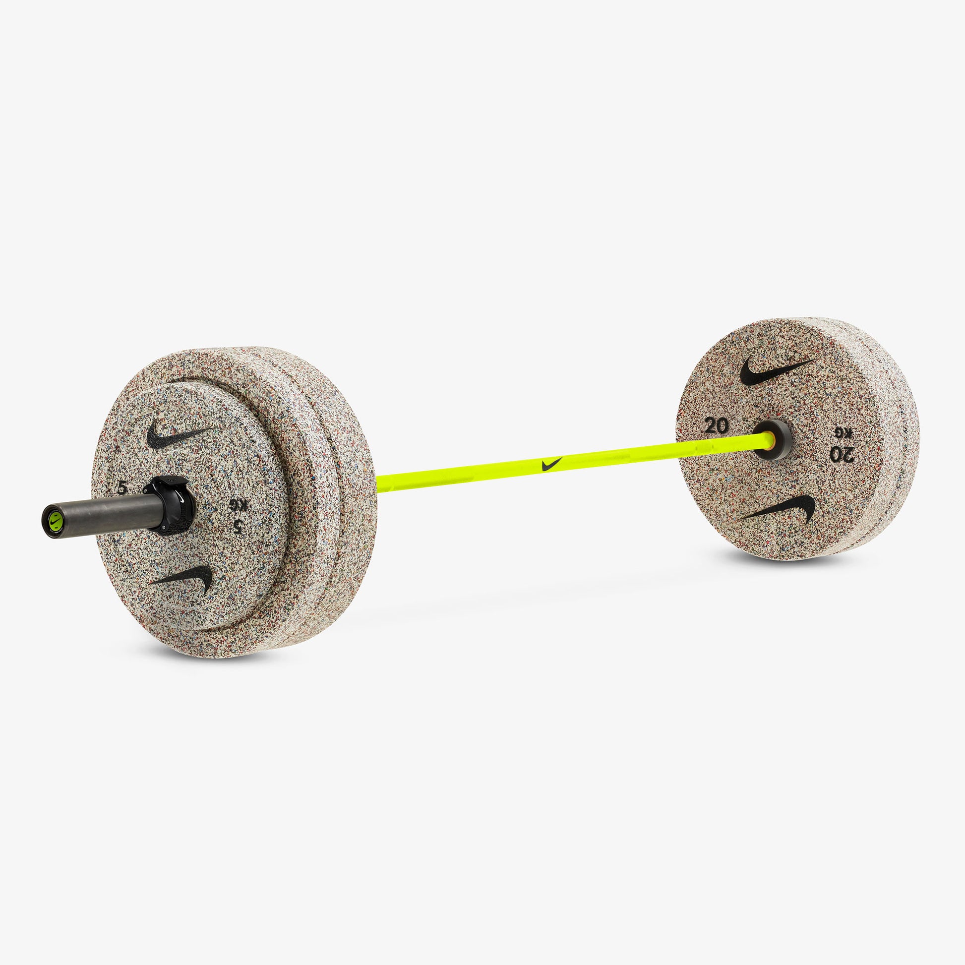20 kg Nike Strength Shield - Volt Swoosh / Nike Grind Bumper Plates / Black/White
