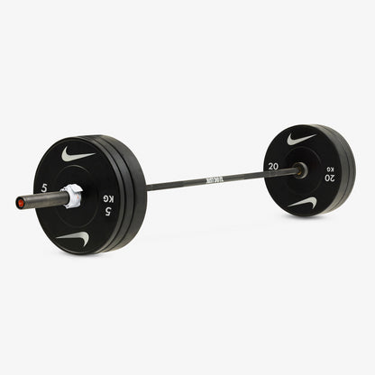 20 kg Nike Strength Shield - Black (Just Do It) / Nike Black Bumper Plates / White/Orange