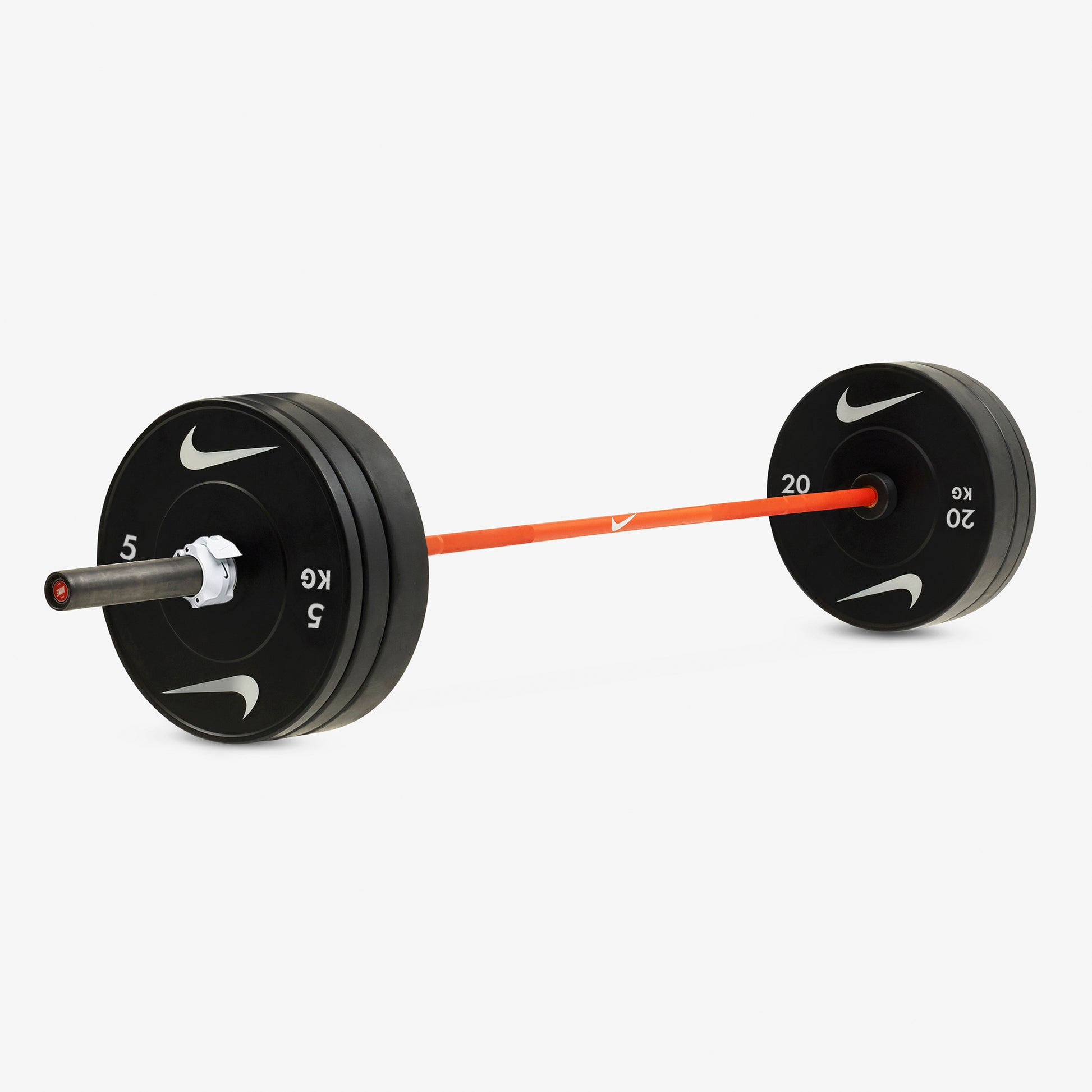 20 kg Nike Strength Shield - Orange SWOOSH / Nike Black Bumper Plates / White/Black