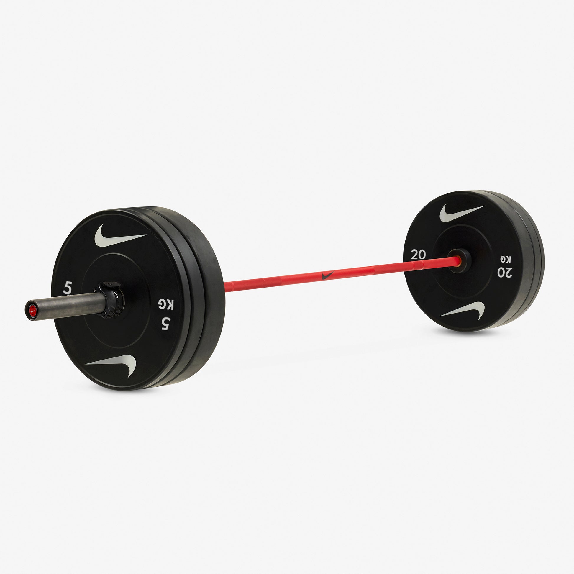 20 kg Nike Strength Shield - Red SWOOSH / Nike Black Bumper Plates / Black/White