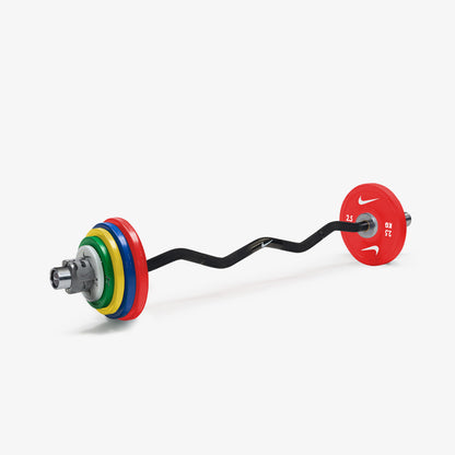 Nike Curl Bar - Black / Nike Change Plates (0.5 - 2.5 kg pairs) / Grey/Black