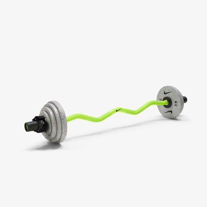 Nike Strength Shield Curl Bar - Volt Swoosh / Nike Grind Change Plates (0.5 - 2.5 kg pairs) / Black/White