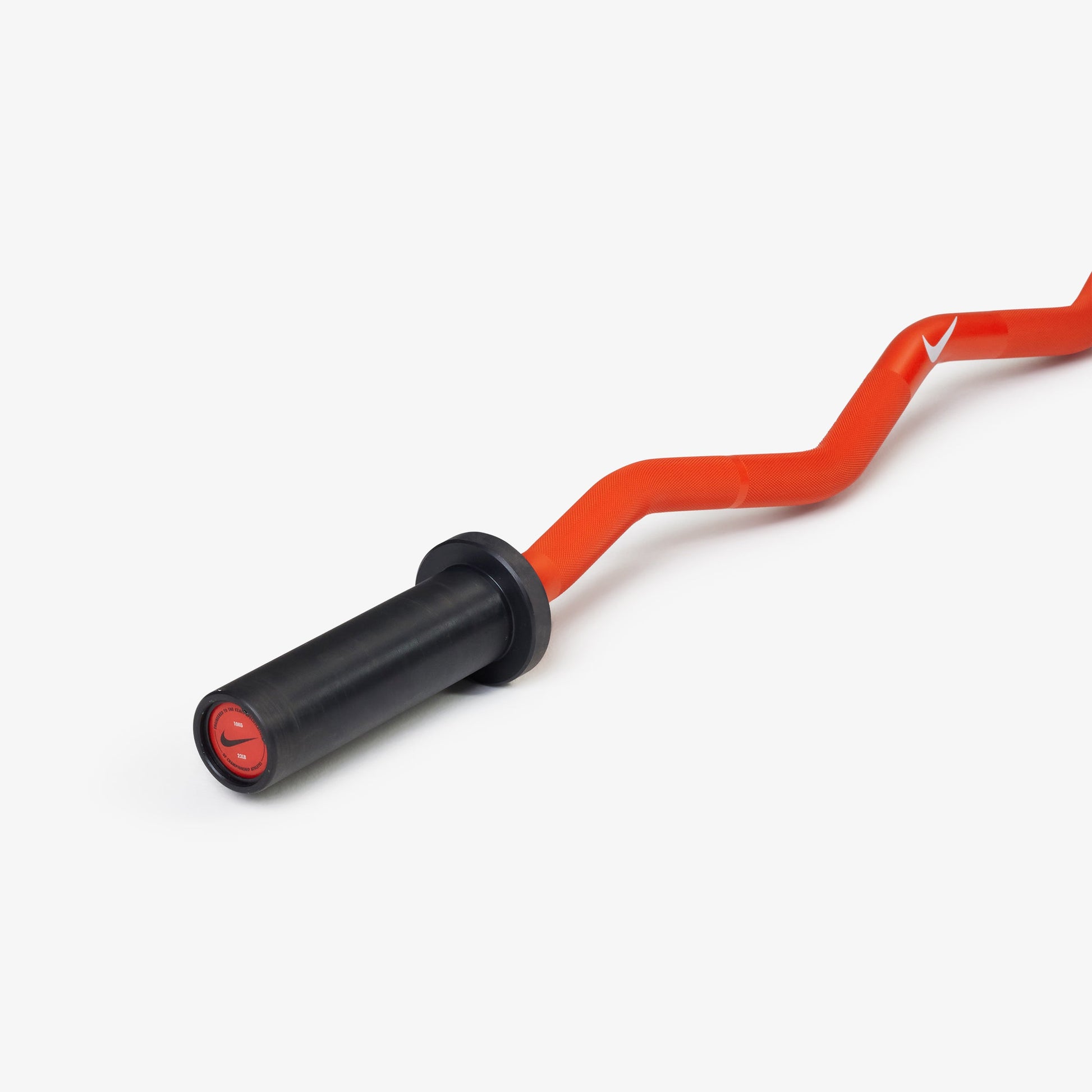 Nike Strength Shield Curl Bar - Orange SWOOSH / Nike Strength Pro Urethane Plates (1.25 - 5 kg pairs) / Black/Orange