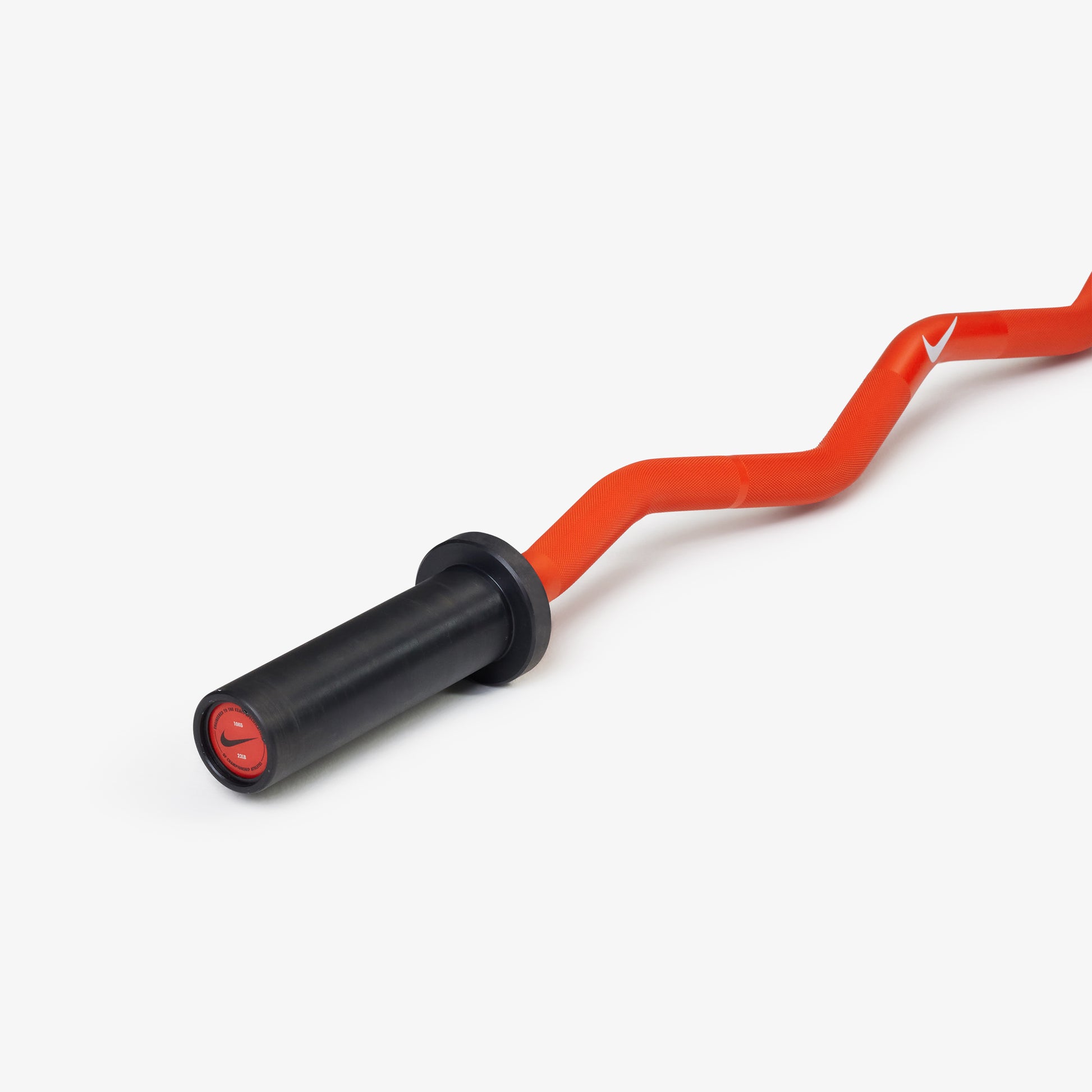 Nike Strength Shield Curl Bar - Orange SWOOSH / Nike Grind Change Plates (0.5 - 2.5 kg pairs) / Volt/Black