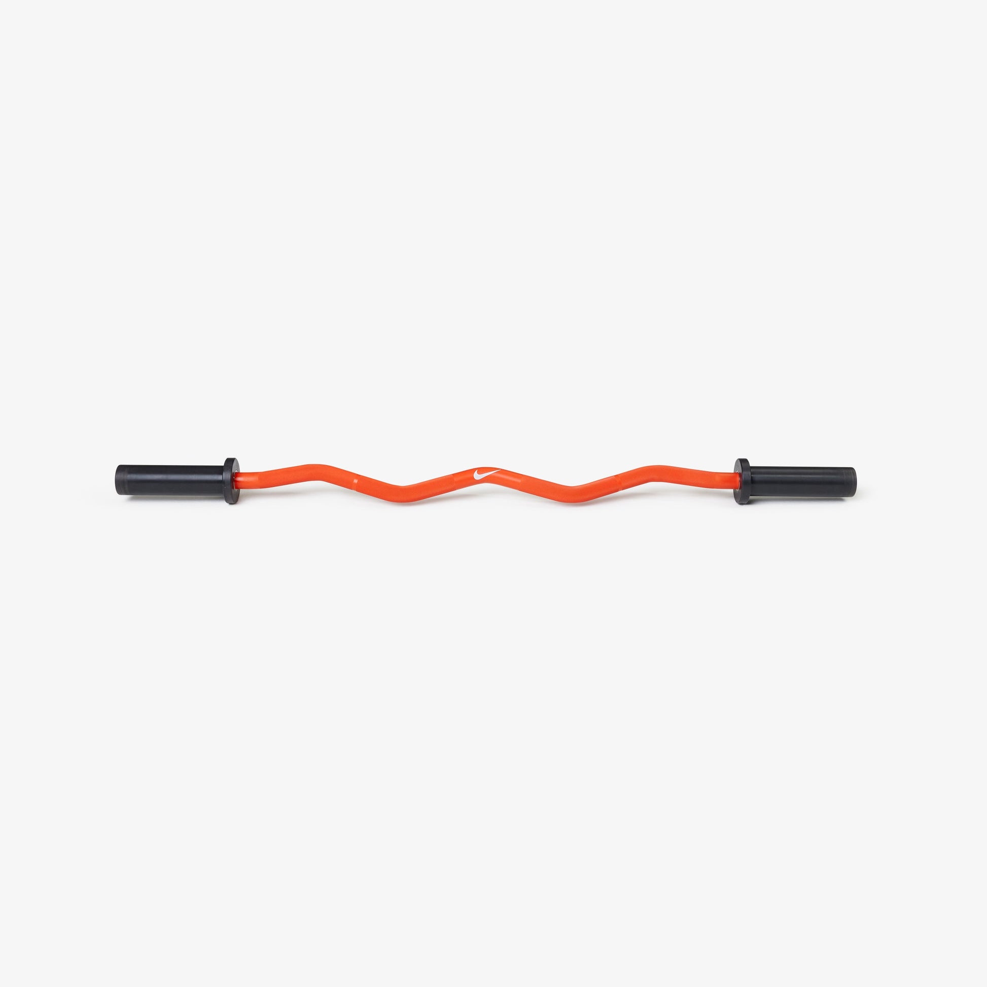Nike Strength Shield Curl Bar - Orange SWOOSH / Nike Strength Pro Urethane Plates (1.25 - 5 kg pairs) / White/Orange