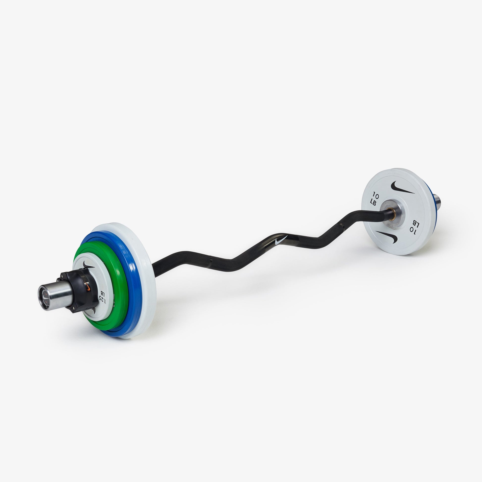 Nike Curl Bar - Black / Nike Change Plates (0.5 - 2.5 kg pairs) / Black/Orange