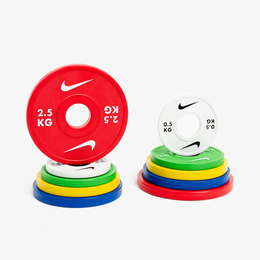 Nike Strength Shield Curl Bar - Orange SWOOSH / Nike Change Plates (0.5 - 2.5 kg pairs) / Black/Orange