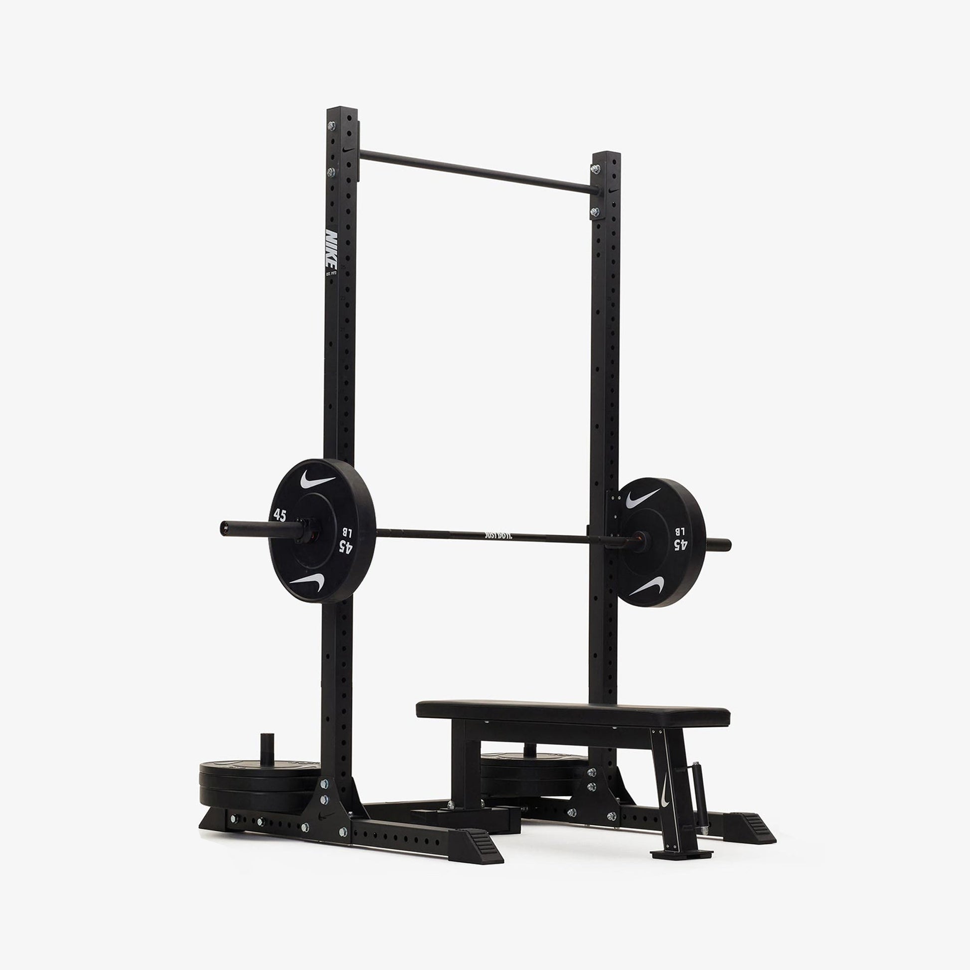 Nike Squat Rack / Black/White / 20 kg Nike Strength Shield - Black ("Just Do It")