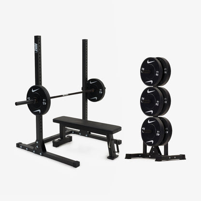 Nike Squat Stand / Black/White / 20 kg Nike Strength Shield - Black ("Just Do It")