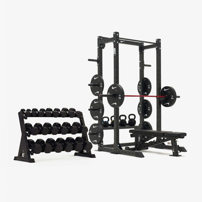 Nike Half Rack / Black/White Dumbbells + Plates / 20 kg Red SWOOSH