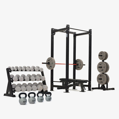 Nike Squat Cage / Nike Grind Dumbbells + Plates / 20 kg Orange SWOOSH