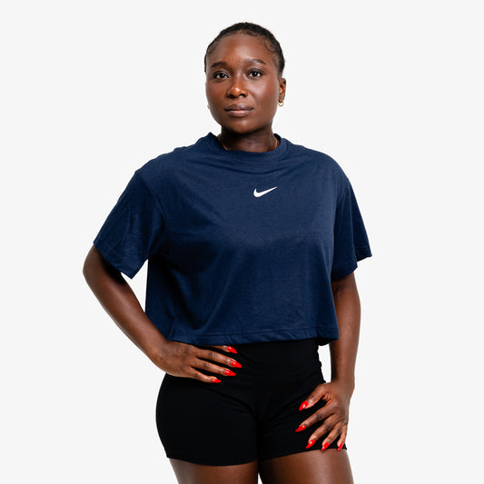 Nike S&C Women's Cropped Tee - Navy