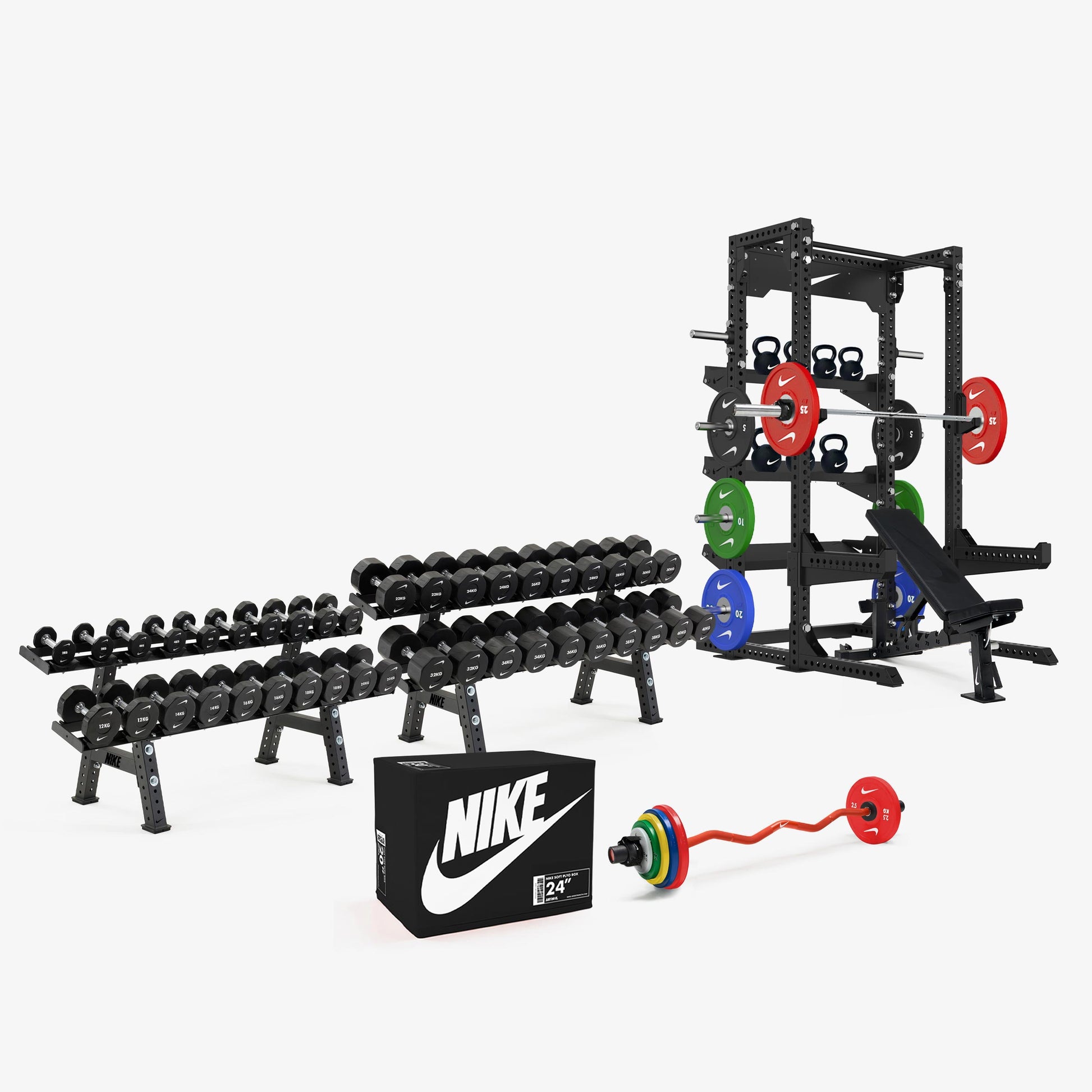 Nike Strength Barbell 20kg - Chrome / Olympic / Nike Change Plates