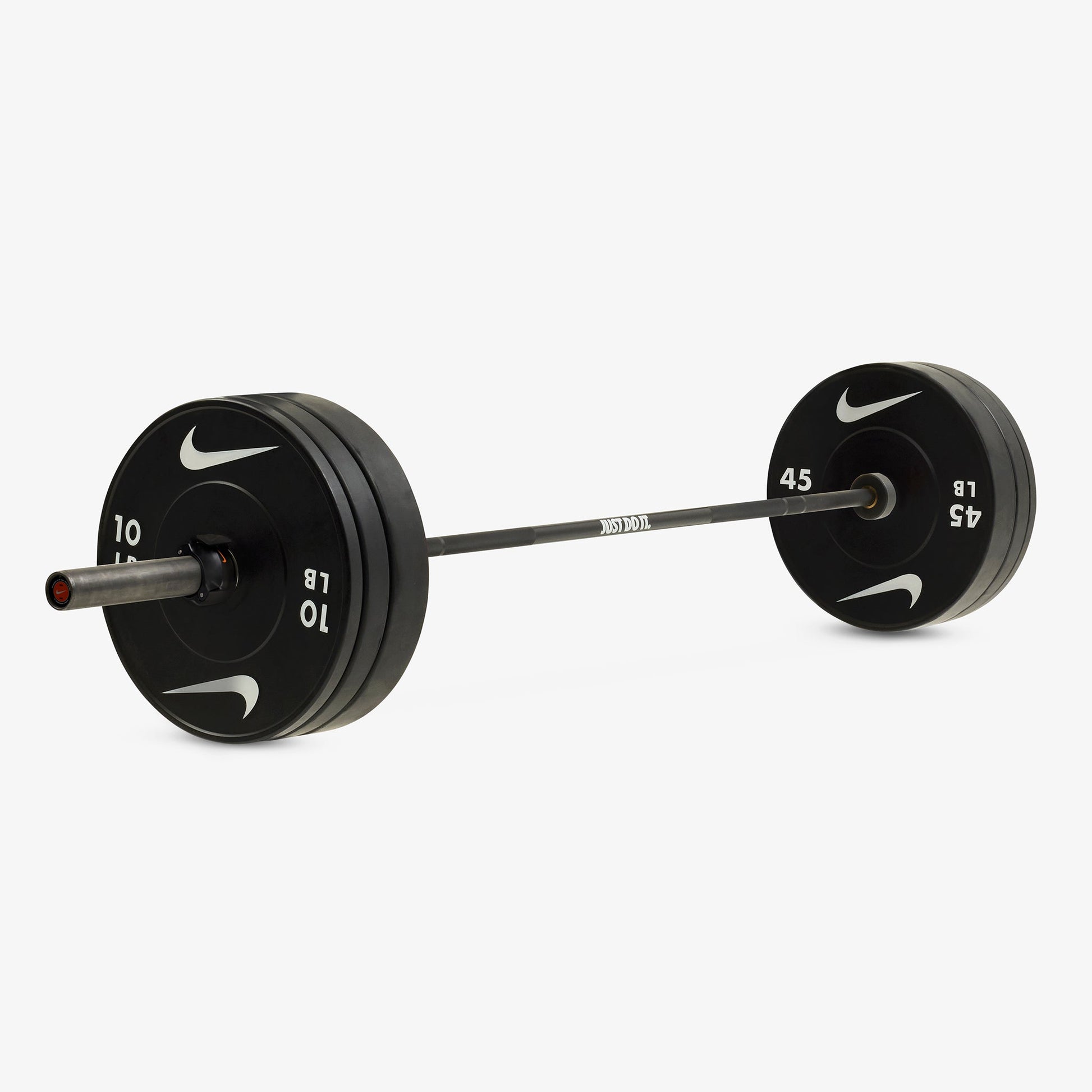 Nike Strength Shield / Black (Just Do It) / Nike Black Bumper Plates