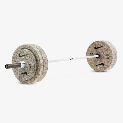20 kg Nike Strength Shield - White SWOOSH / Nike Grind Bumper Plates / White/Orange